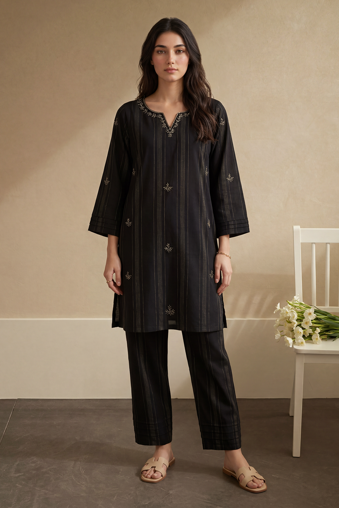 Embroidered Kurta Trouser - 2889