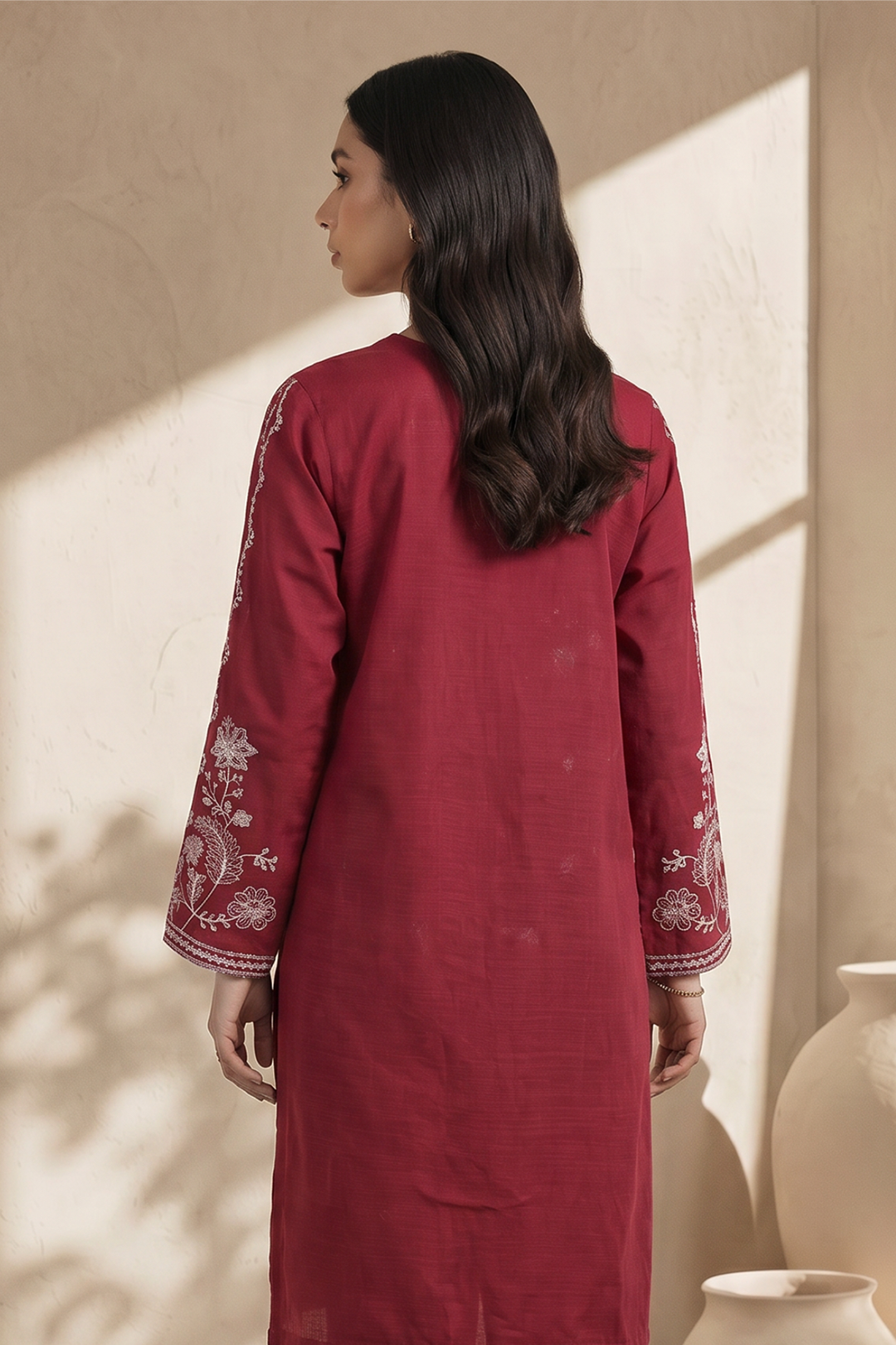 Embroidered Kurta Dupatta Trouser - 2517