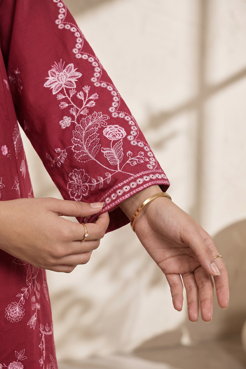 Embroidered Kurta Dupatta Trouser - 2517