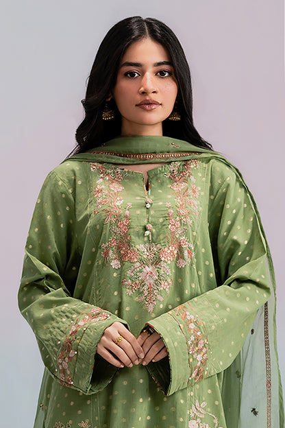 Embroidered Kurta Dupatta Trouser - 2522