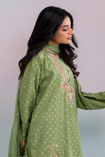 Embroidered Kurta Dupatta Trouser - 2522
