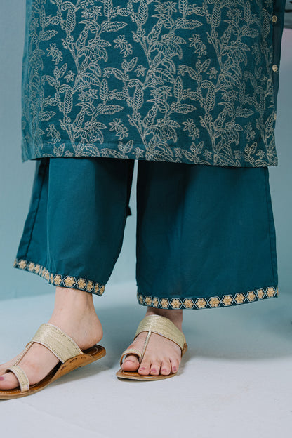 Embroidered Kurta Dupatta Trouser - 2523