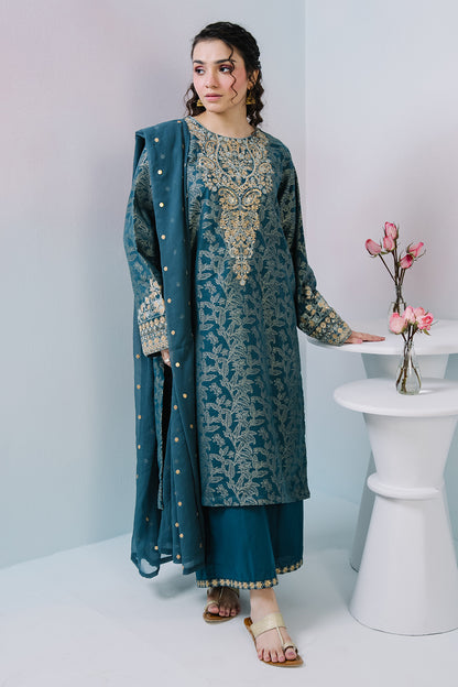 Embroidered Kurta Dupatta Trouser - 2523