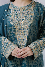 Embroidered Kurta Dupatta Trouser - 2523