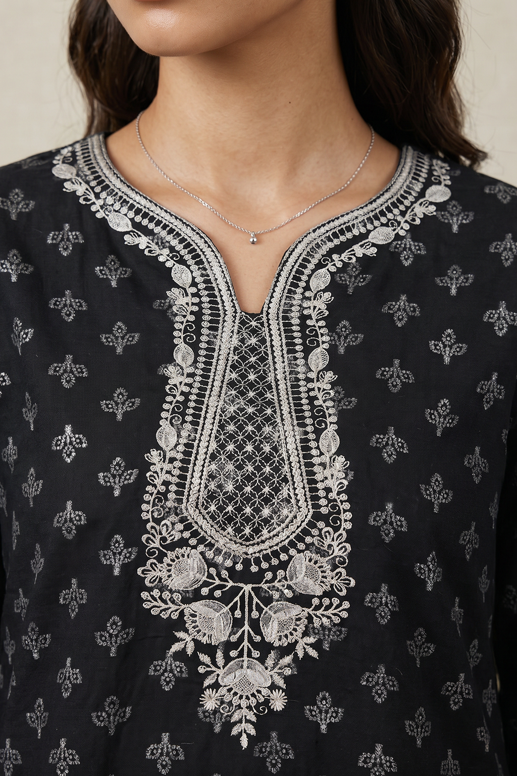 Embroidered Kurta Dupatta Trouser - 2524