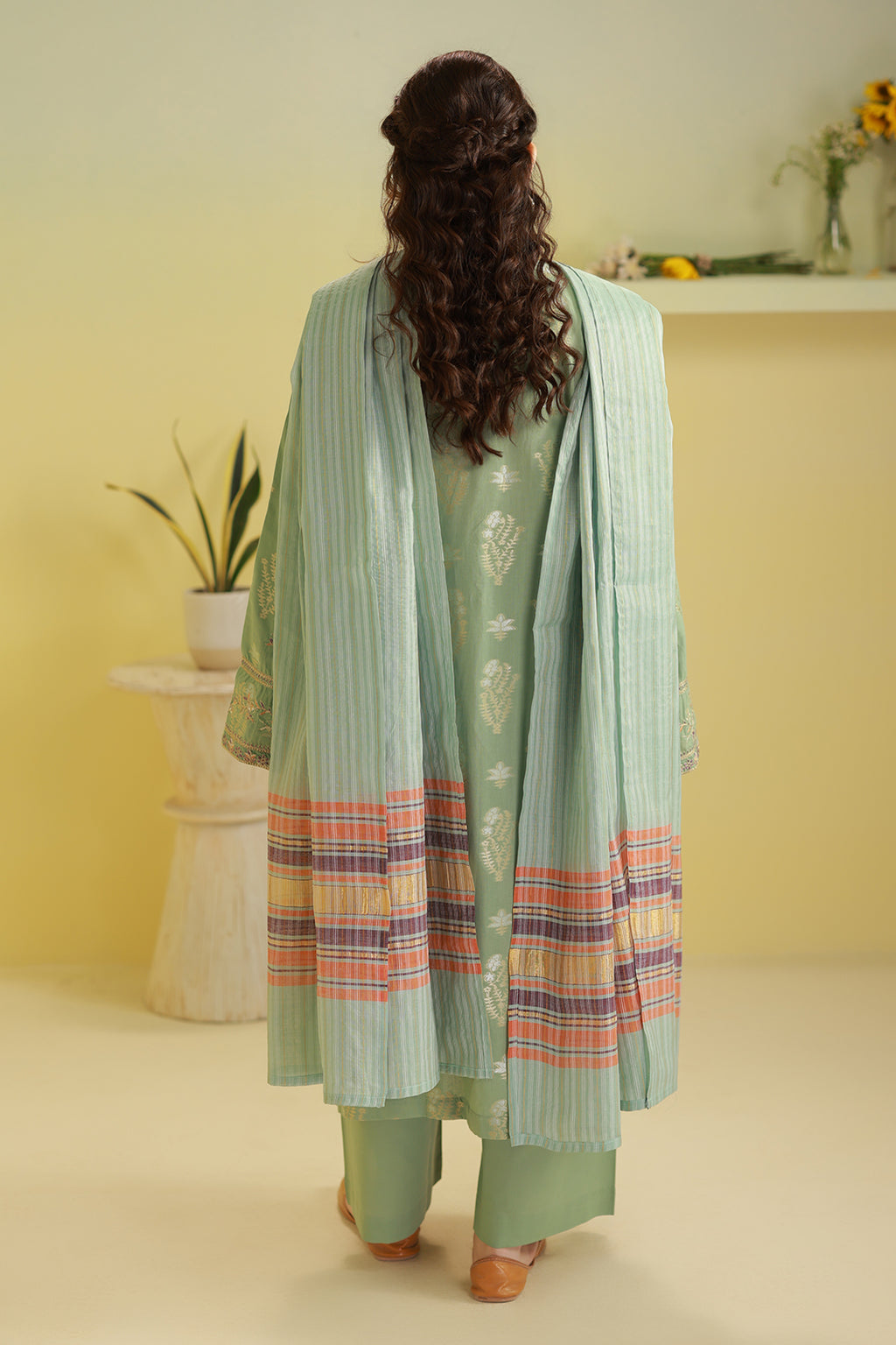 Embroidered Kurta Dupatta Trouser - 2525