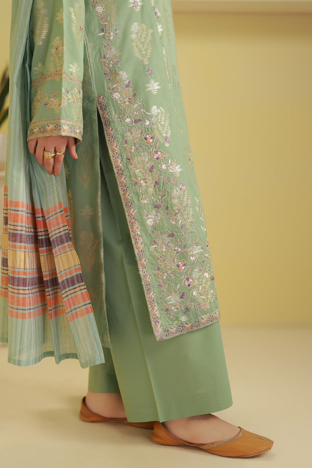 Embroidered Kurta Dupatta Trouser - 2525