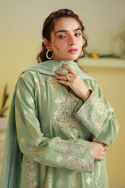 Embroidered Kurta Dupatta Trouser - 2525