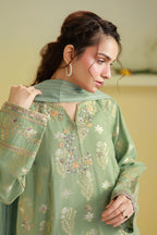 Embroidered Kurta Dupatta Trouser - 2525