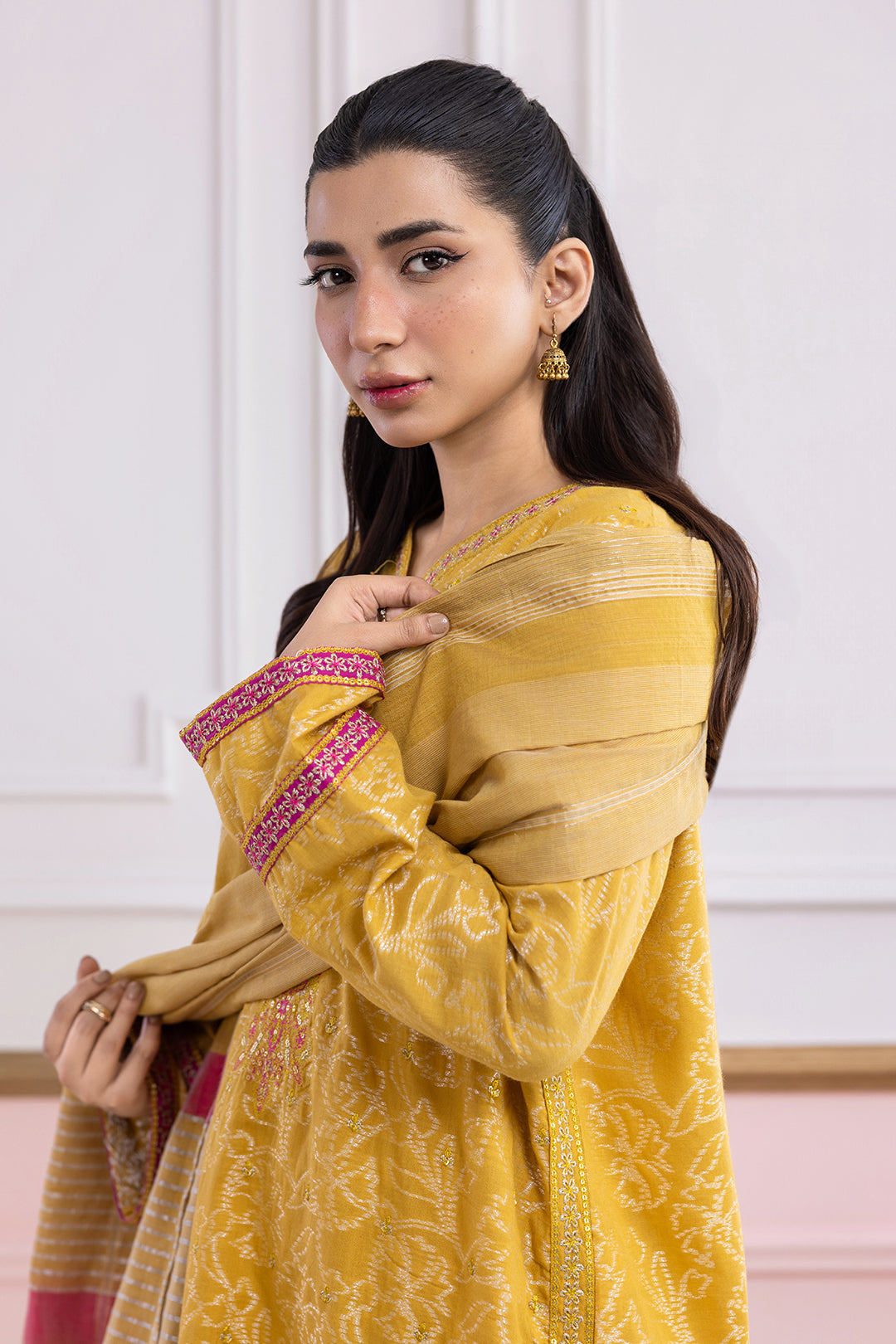 Embroidered Kurta Dupatta Trouser - 2527