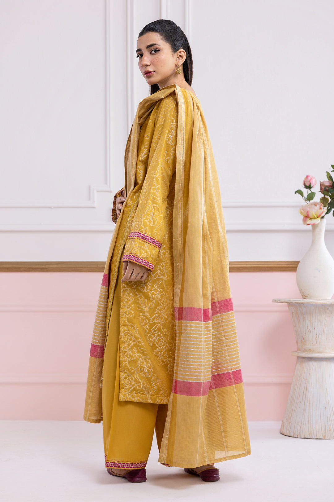 Embroidered Kurta Dupatta Trouser - 2527