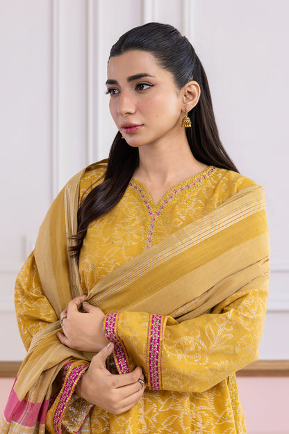 Embroidered Kurta Dupatta Trouser - 2527