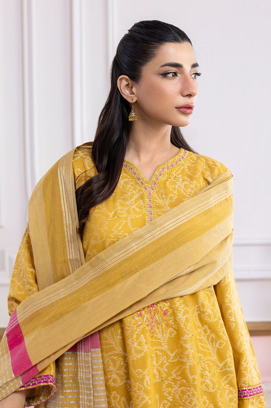 Embroidered Kurta Dupatta Trouser - 2527