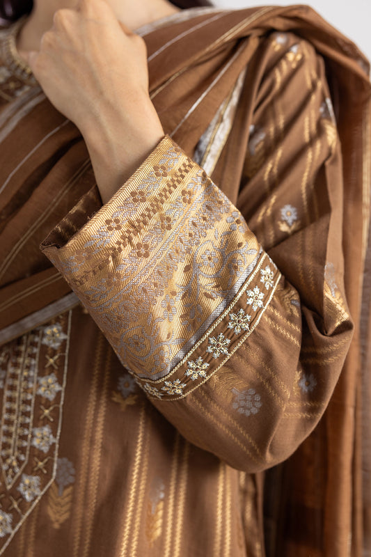 Embroidered Kurta Dupatta Trouser - 2530