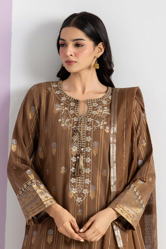 Embroidered Kurta Dupatta Trouser - 2530