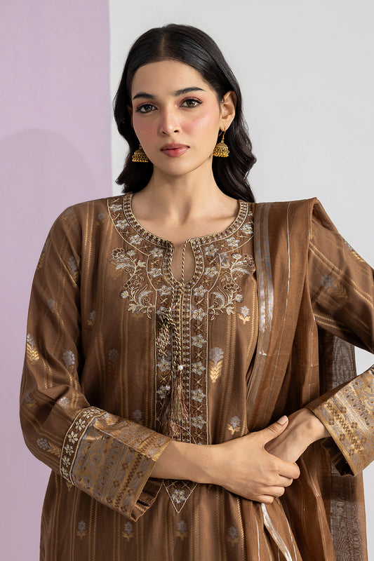 Embroidered Kurta Dupatta Trouser - 2530