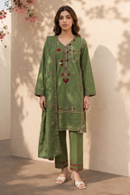 Embroidered Kurta Shawl Trouser - 2532