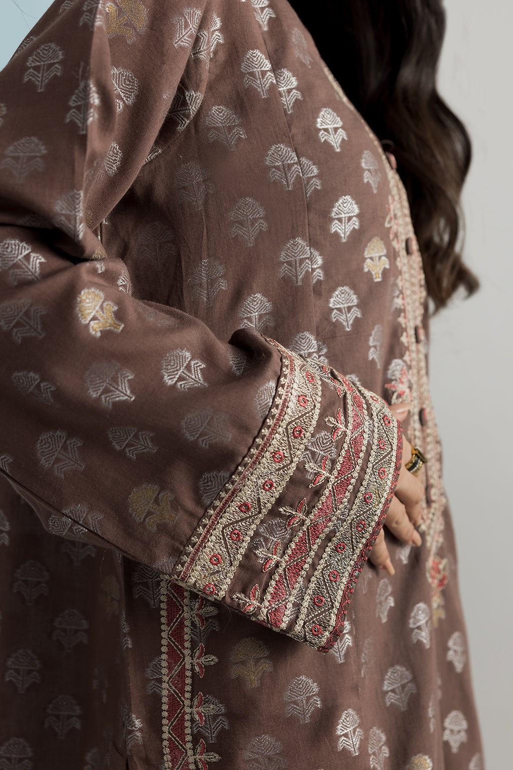 Embroidered Kurta Dupatta Trouser - 2534
