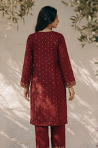 Embroidered Kurta Dupatta Trouser - 2535