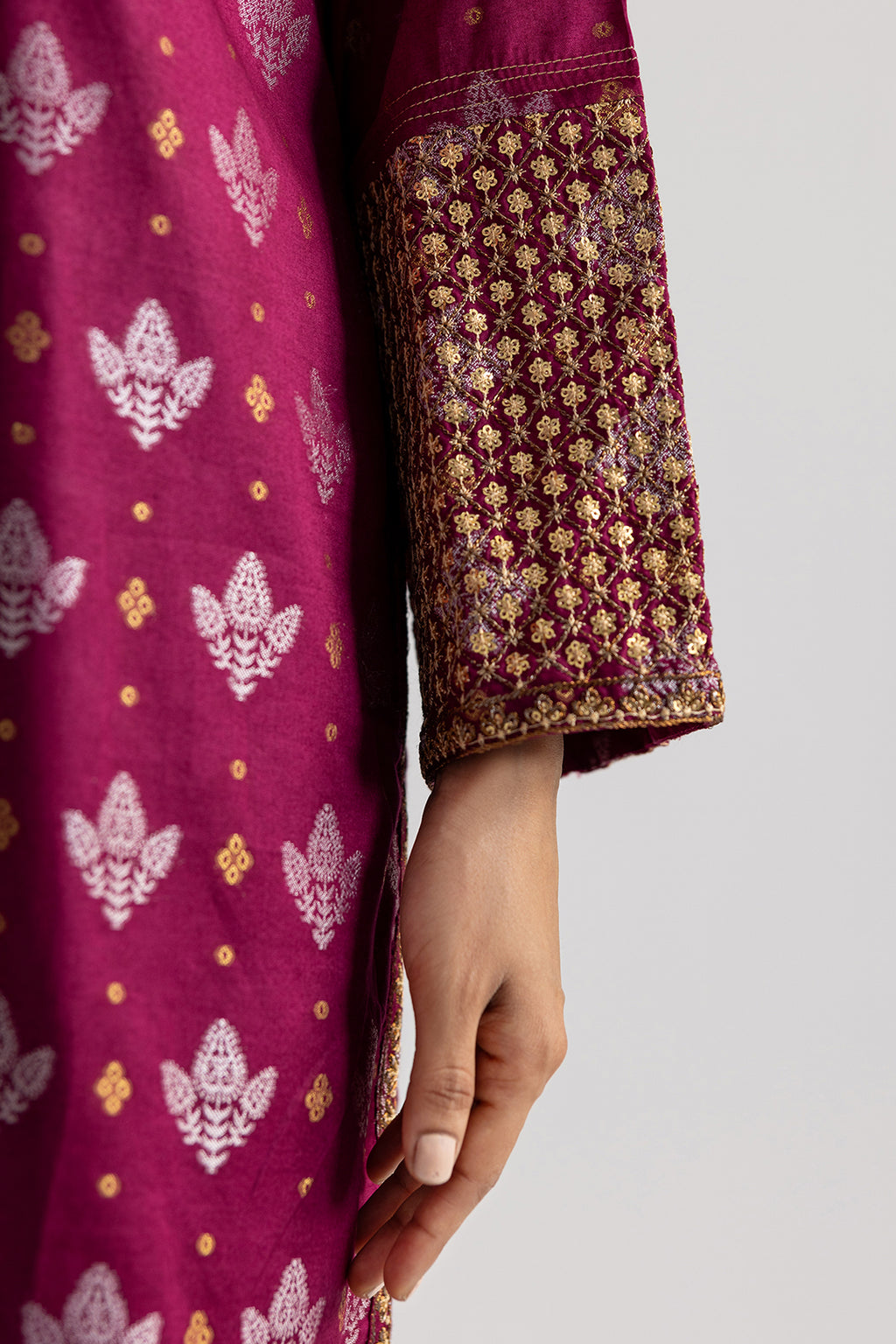 Embroidered Kurta Dupatta Trouser - 2537