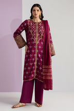 Embroidered Kurta Dupatta Trouser - 2537