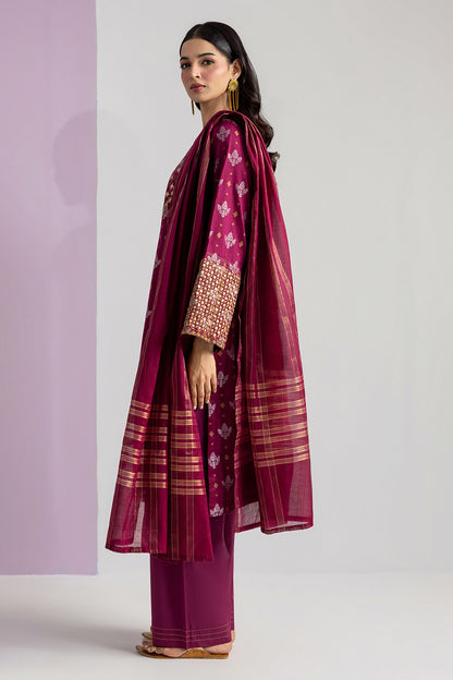 Embroidered Kurta Dupatta Trouser - 2537