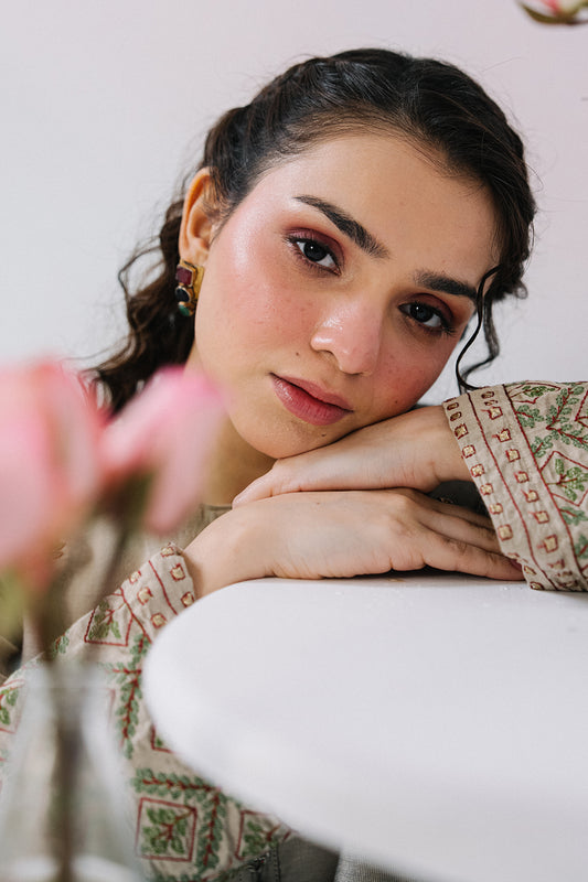 Embroidered Kurta Dupatta Trouser - 2541