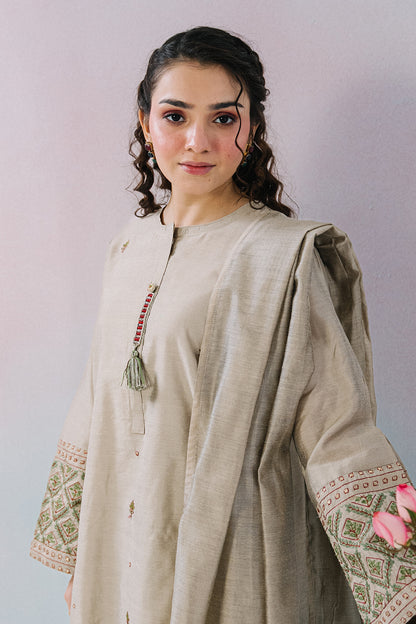 Embroidered Kurta Dupatta Trouser - 2541
