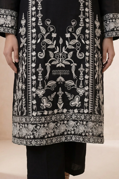 Embroidered Kurta Dupatta Trouser - 2553