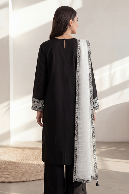 Embroidered Kurta Dupatta Trouser - 2553