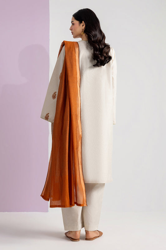 Embroidered Kurta Dupatta Trouser - 2554