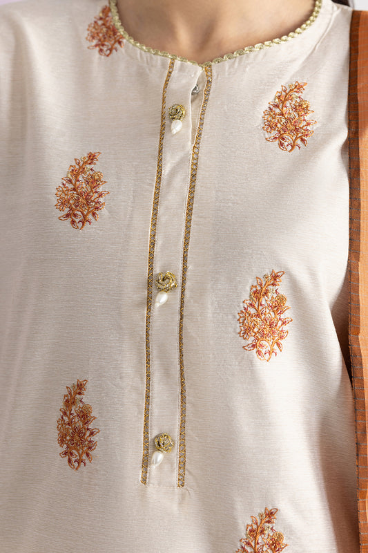 Embroidered Kurta Dupatta Trouser - 2554