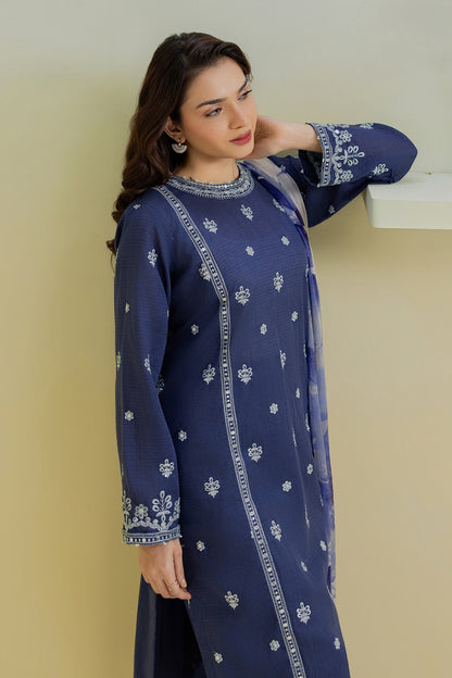 Embroidered Kurta Dupatta Trouser - 2560
