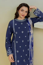 Embroidered Kurta Dupatta Trouser - 2560