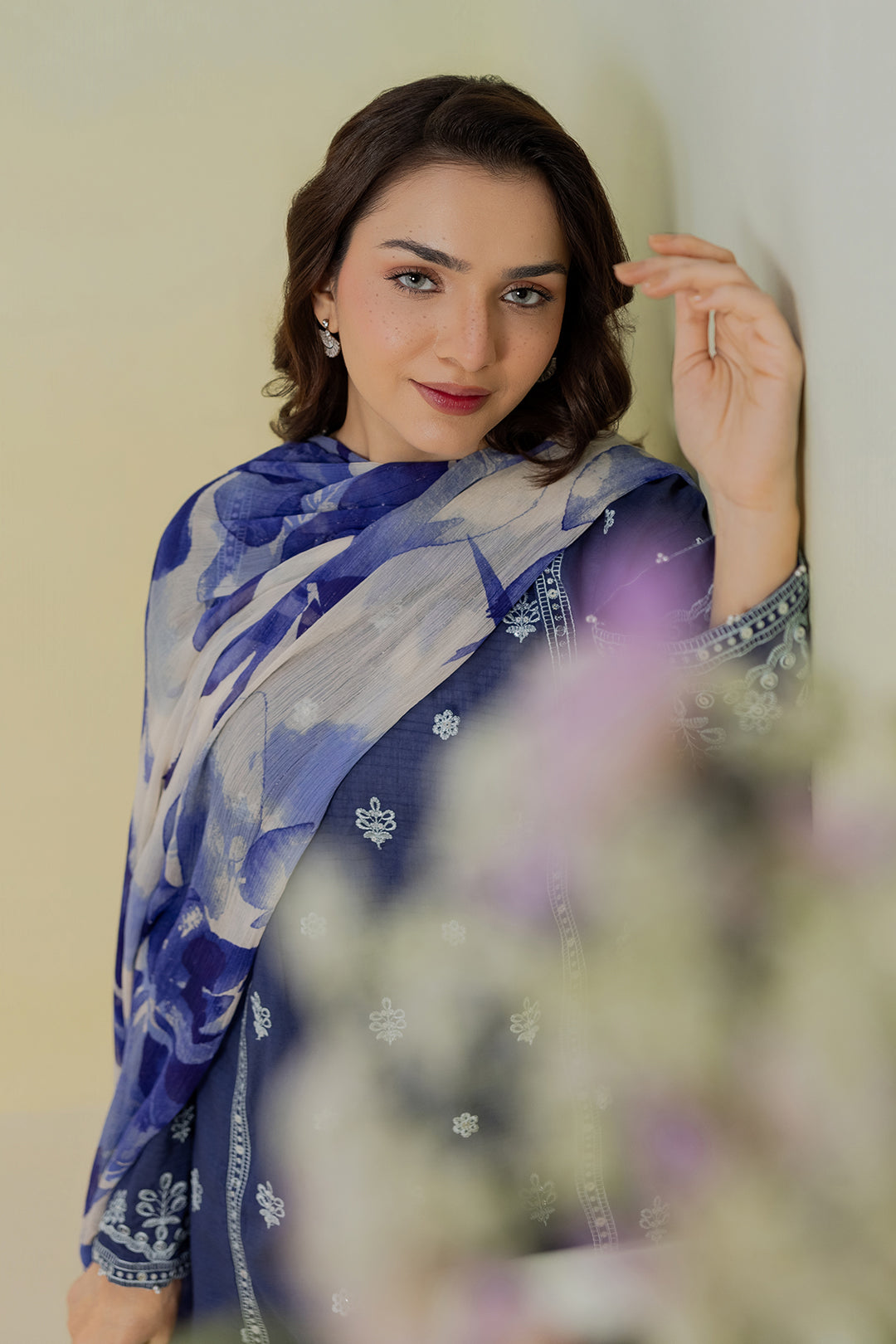 Embroidered Kurta Dupatta Trouser - 2560