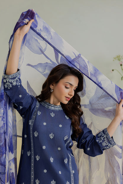 Embroidered Kurta Dupatta Trouser - 2560