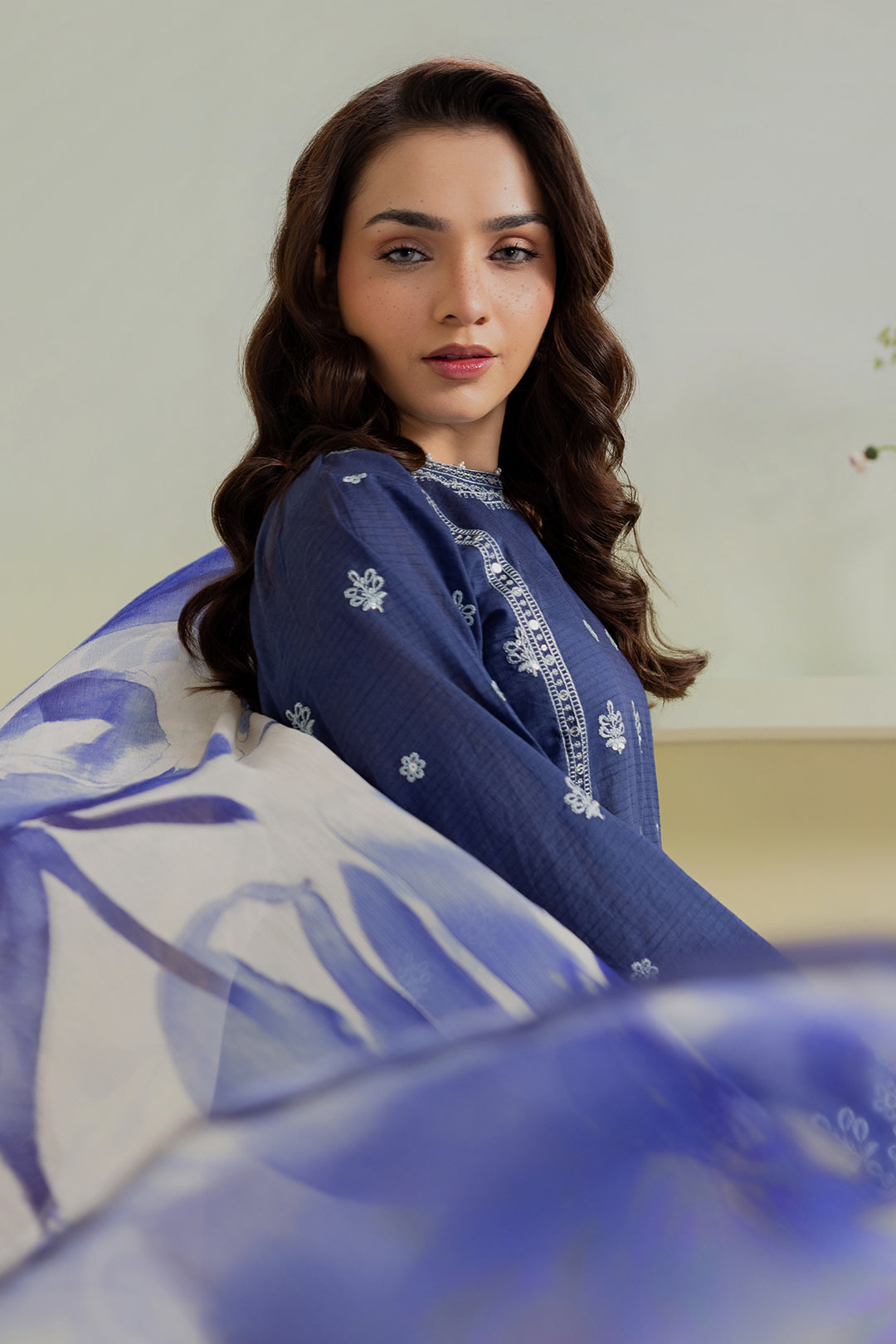Embroidered Kurta Dupatta Trouser - 2560