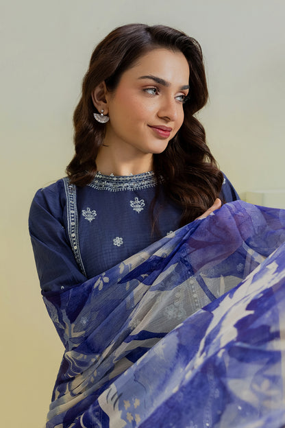 Embroidered Kurta Dupatta Trouser - 2560