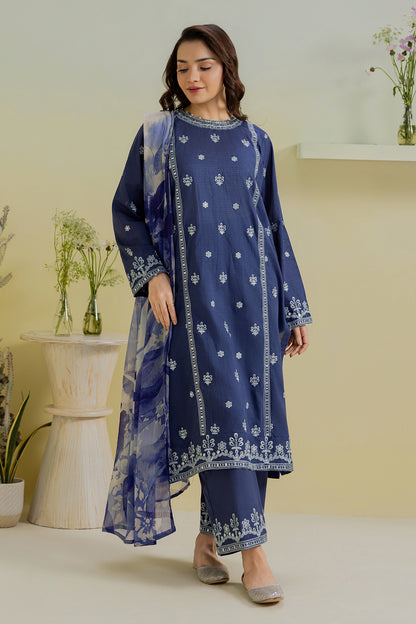 Embroidered Kurta Dupatta Trouser - 2560