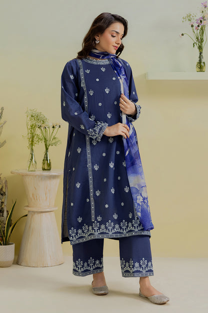 Embroidered Kurta Dupatta Trouser - 2560