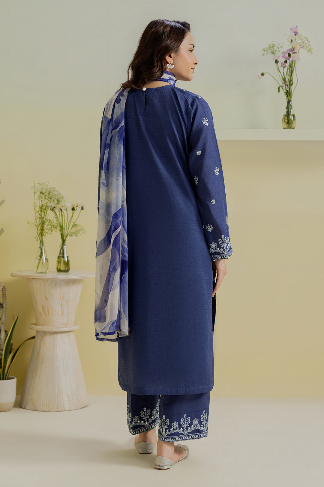 Embroidered Kurta Dupatta Trouser - 2560