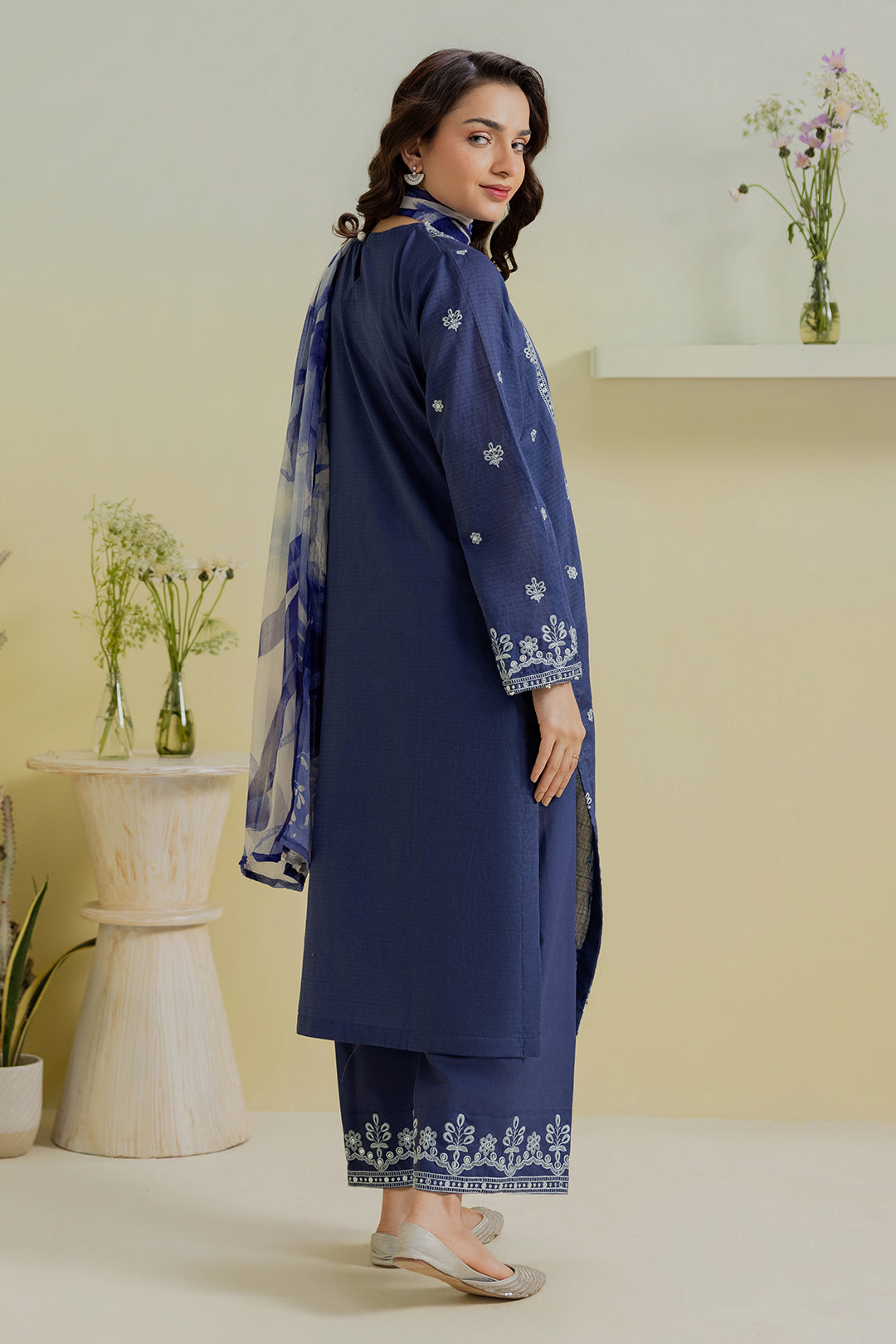 Embroidered Kurta Dupatta Trouser - 2560