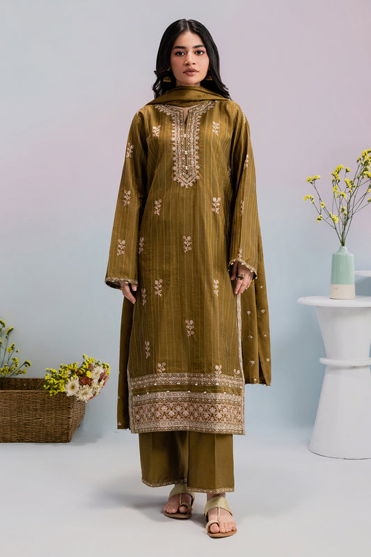 Embroidered Kurta Dupatta Trouser - 2561
