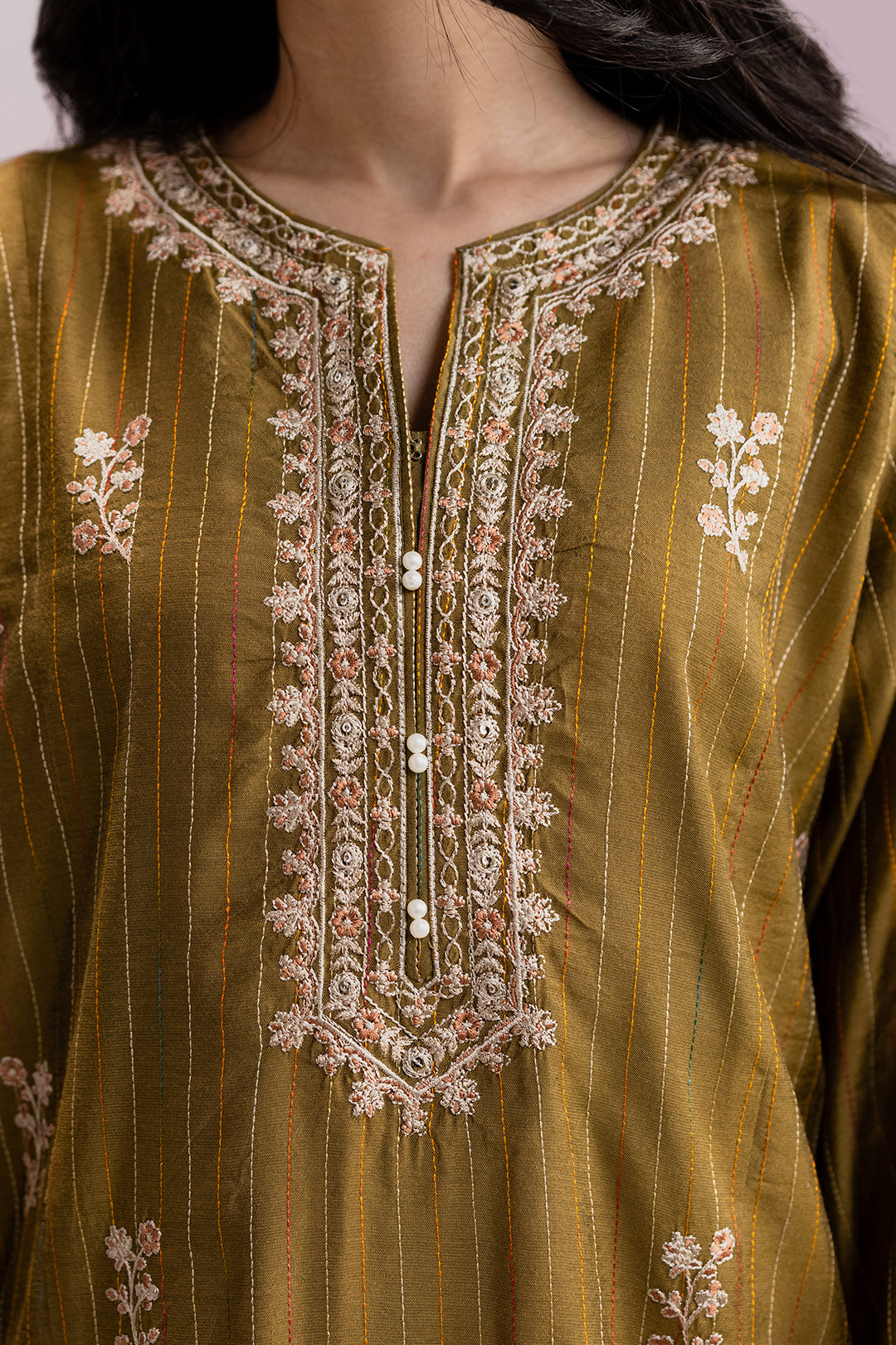 Embroidered Kurta Dupatta Trouser - 2561