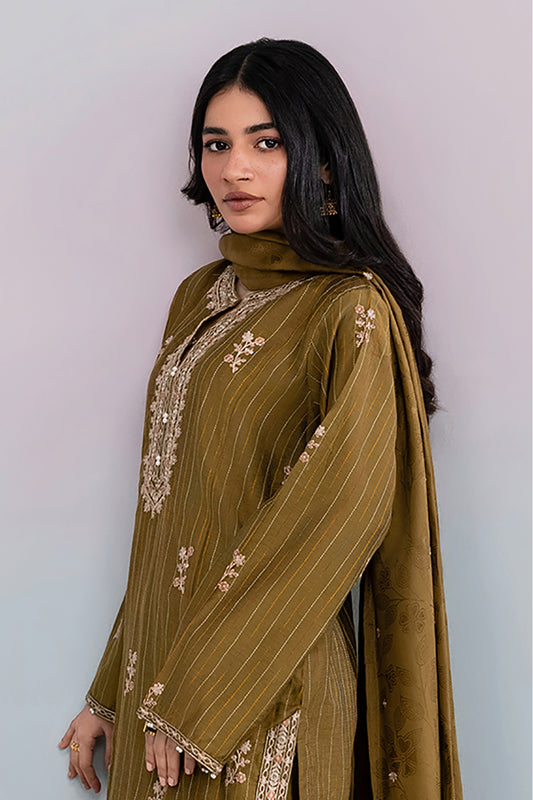 Embroidered Kurta Dupatta Trouser - 2561