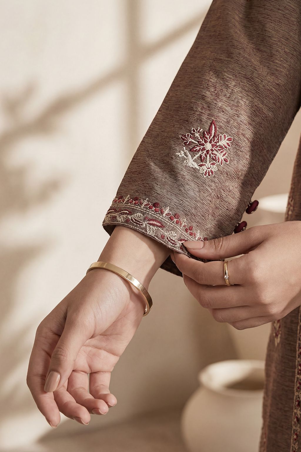 Embroidered Kurta Dupatta Trouser - 2562