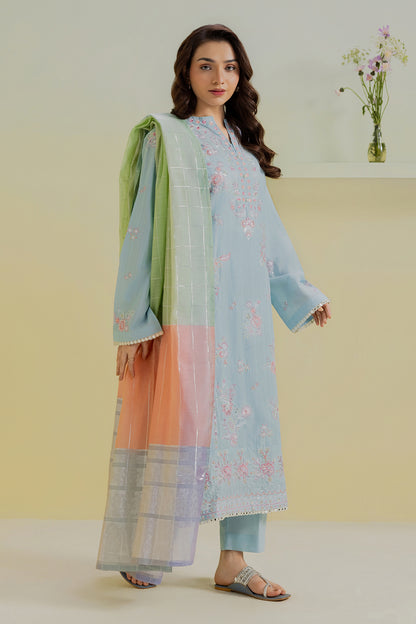 Embroidered Kurta Dupatta Trouser - 2563