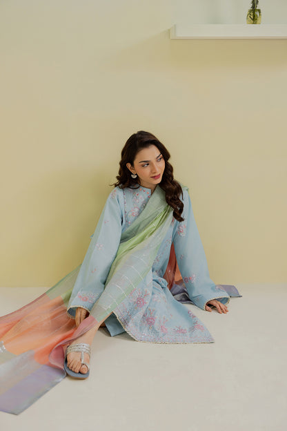 Embroidered Kurta Dupatta Trouser - 2563