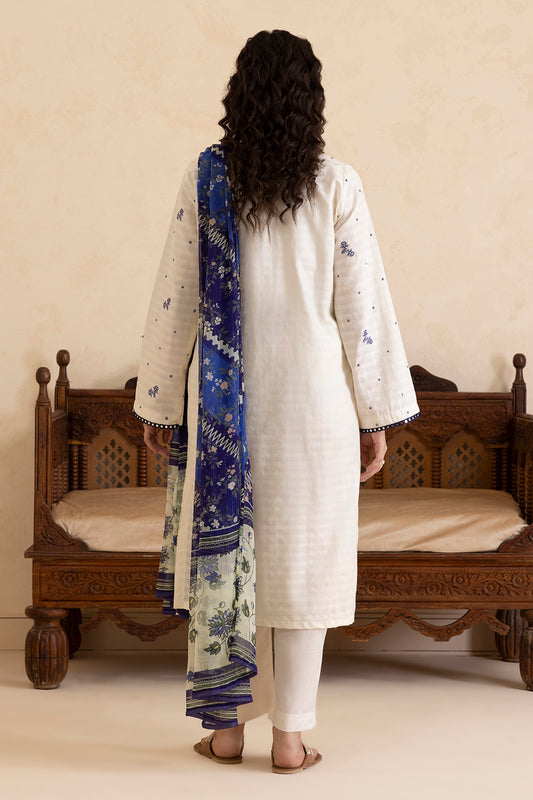 Embroidered Kurta Dupatta Trouser - 2567