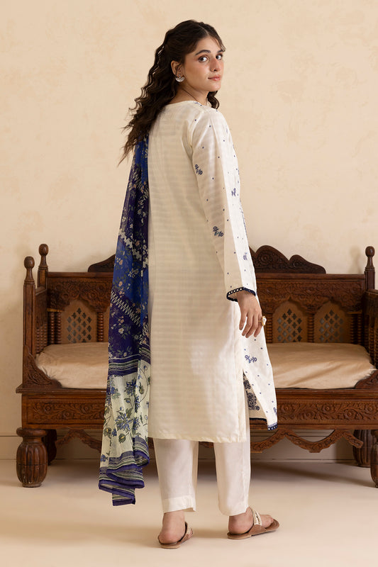 Embroidered Kurta Dupatta Trouser - 2567